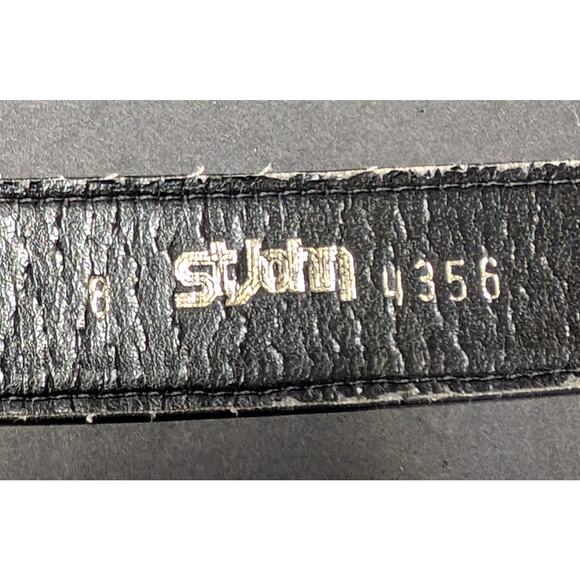 Vtg St. John Gold On Black Belt 4356 WOMENS SIZE 8 Statement Fashion Dressy main image 7